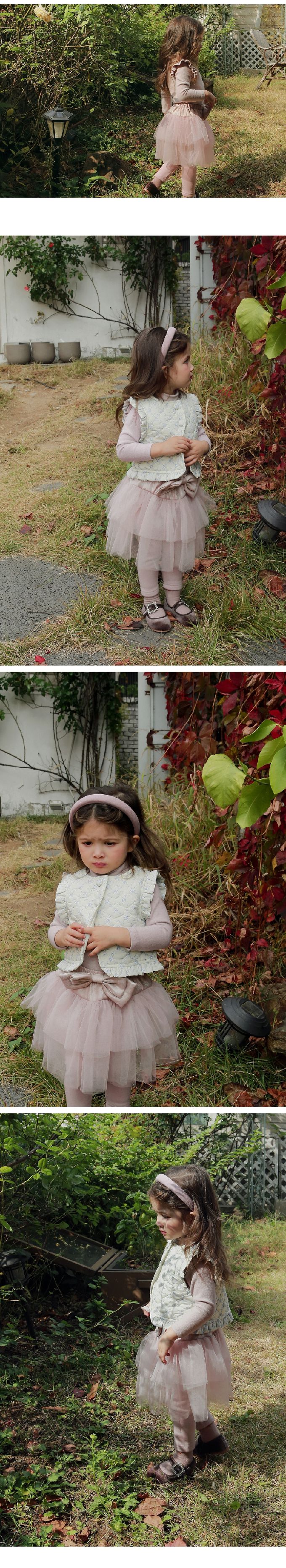 韓國 Puellaflo - 荷葉布邊小領長袖上衣-藕粉