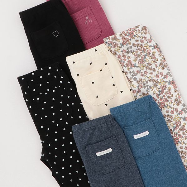 日本 petit main - 百搭女孩合身內搭褲-桃粉