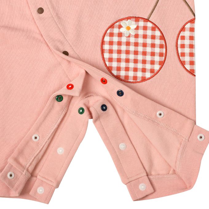 akachan honpo - 長袖兔裝 翻身神隊友-彈性材質-桃色