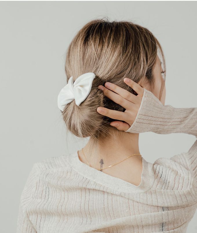 韓國 Soo&Soo - 韓式丸子頭編髮髮飾(素色)-黑 (約33*9.5cm)