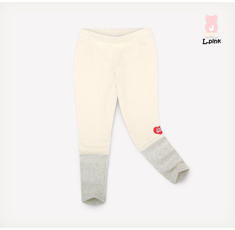 韓國 Jelispoon - (聯名款)熊熊長版拼接內搭套裝-粉X米