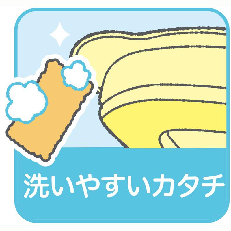 akachan honpo - 副食品分裝盒-清洗容易圓形 L-黃色-3個入/150ml