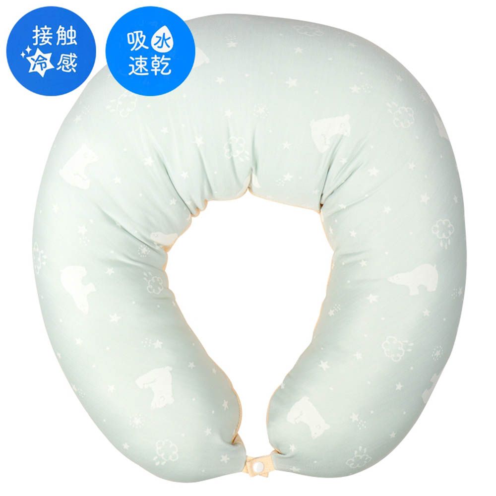 涼感抱枕-附替換枕套-淺藍色