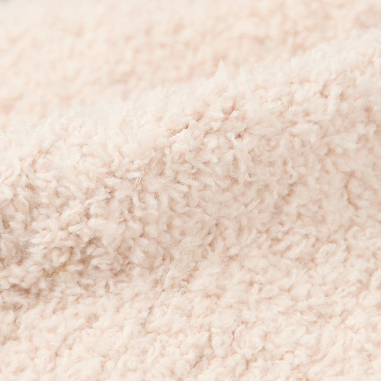 akachan honpo - 毛茸茸針織帽-兔子-粉紅色