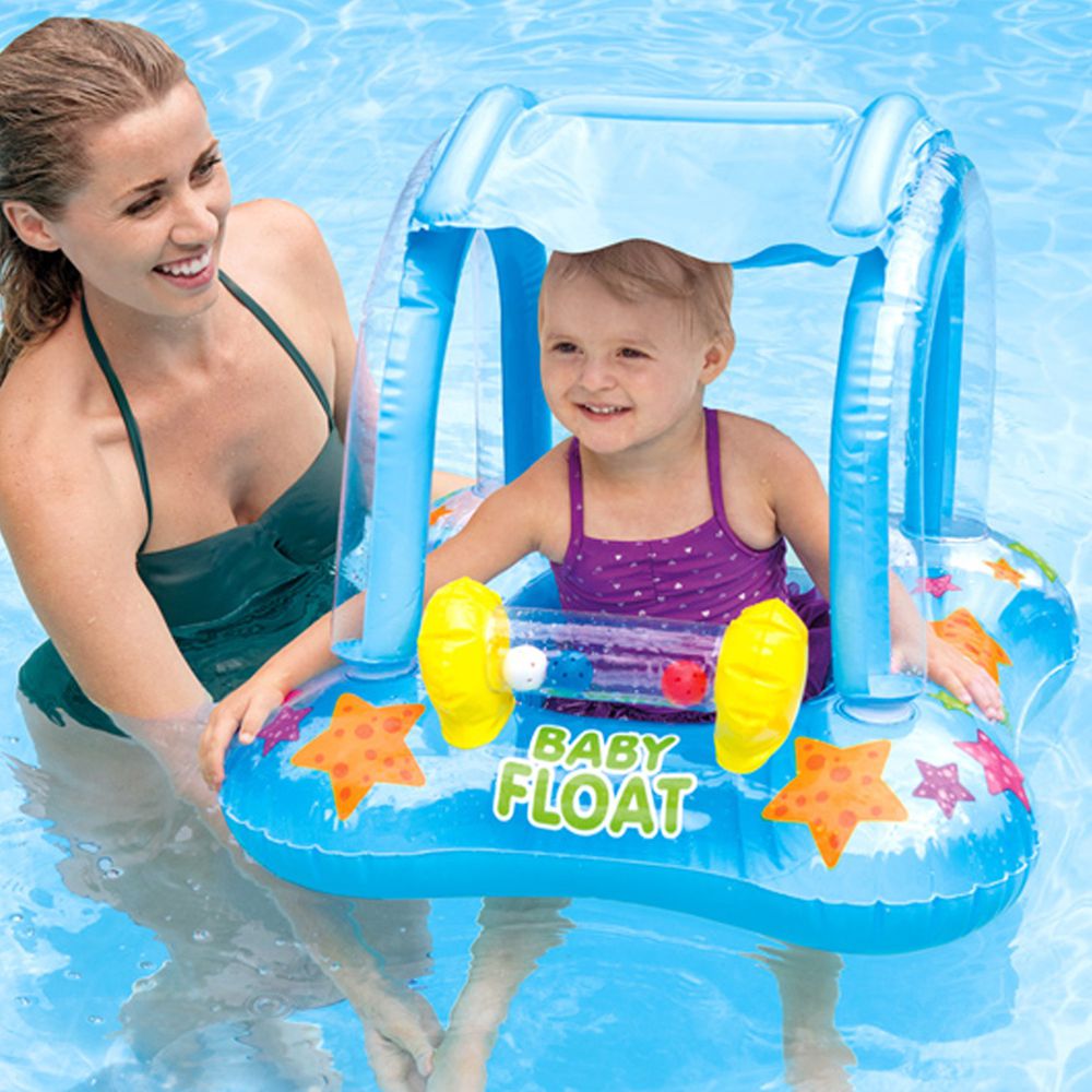 INTEX - INTEX BABY幼兒遮陽戲水泳圈(80*66cm)適用:1-2歲(56581)