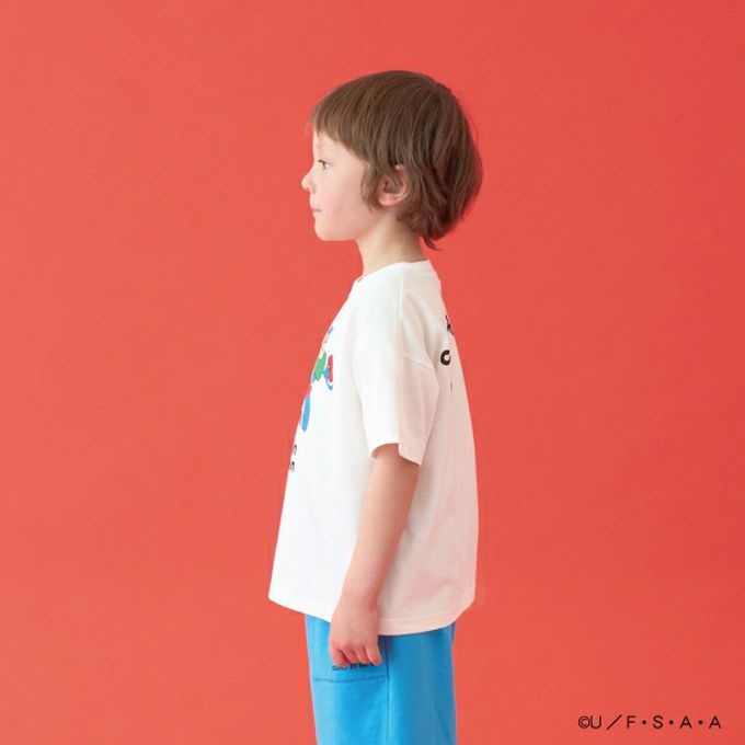 日本 b-ROOM - 聯名限定 短袖上衣-卡通人物阿呆-白