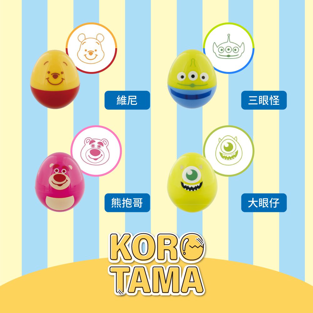 日本 SUN-STAR - 迪士尼可愛不倒翁造型印章組-米奇+米妮+奇奇+蒂蒂+維尼+三眼怪+熊抱哥+大眼仔