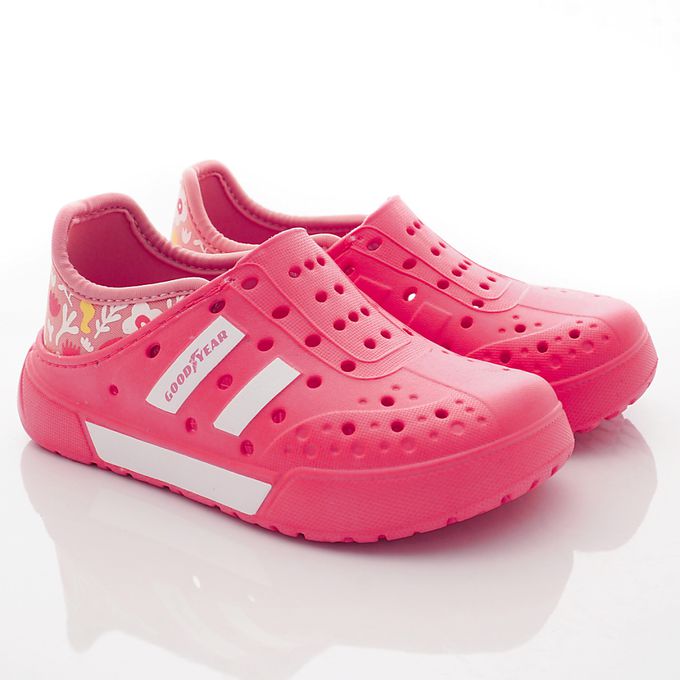 GOODYEAR - 台灣製GOODYEAR後踩水陸洞洞鞋(中小童段)-休閒鞋-桃