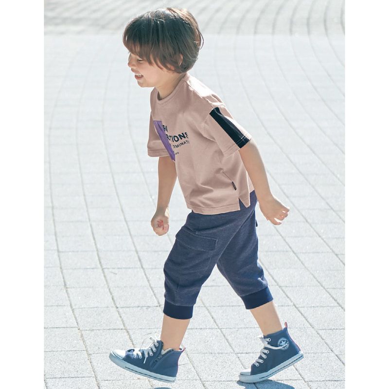 日本千趣會 - GITA 天竺棉短袖上衣-BAFF-紫x灰杏