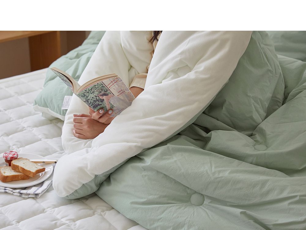 韓國 Maatila - 高密度60支棉舒柔超細纖維棉被(冬被)-薄荷綠