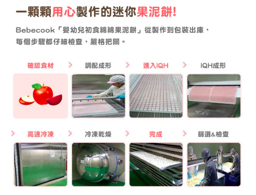 BEBECOOK 寶膳 - 嬰幼兒初食綿綿果泥餅 -蘋果甜菜x2