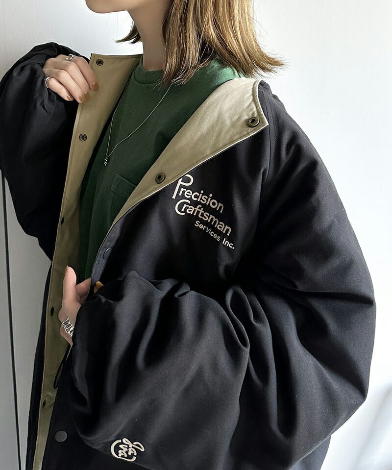 日本 Classical Elf - Java聯名 LOGO刺繡防風鋪棉休閒外套-米杏