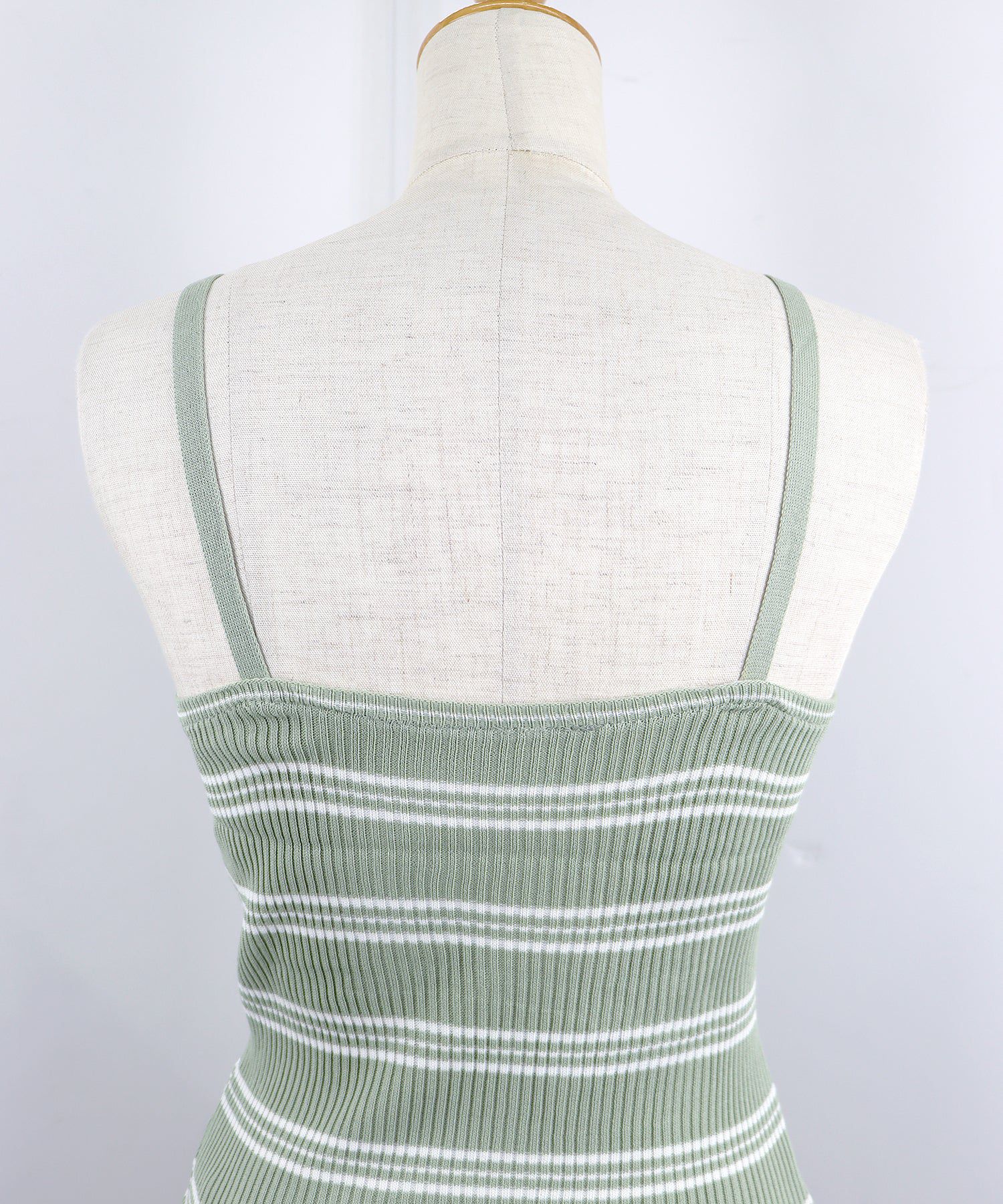 日本 BLUE EAST - 彈性羅紋無袖上衣/內搭-條紋-黑