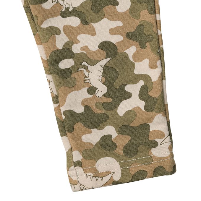 akachan honpo - 10分長經典褲 裏起毛-一般合身款-軍綠色