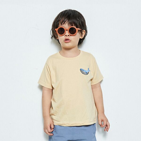 日本 b-ROOM - 胸前童趣印花短袖上衣-吉普車-水藍