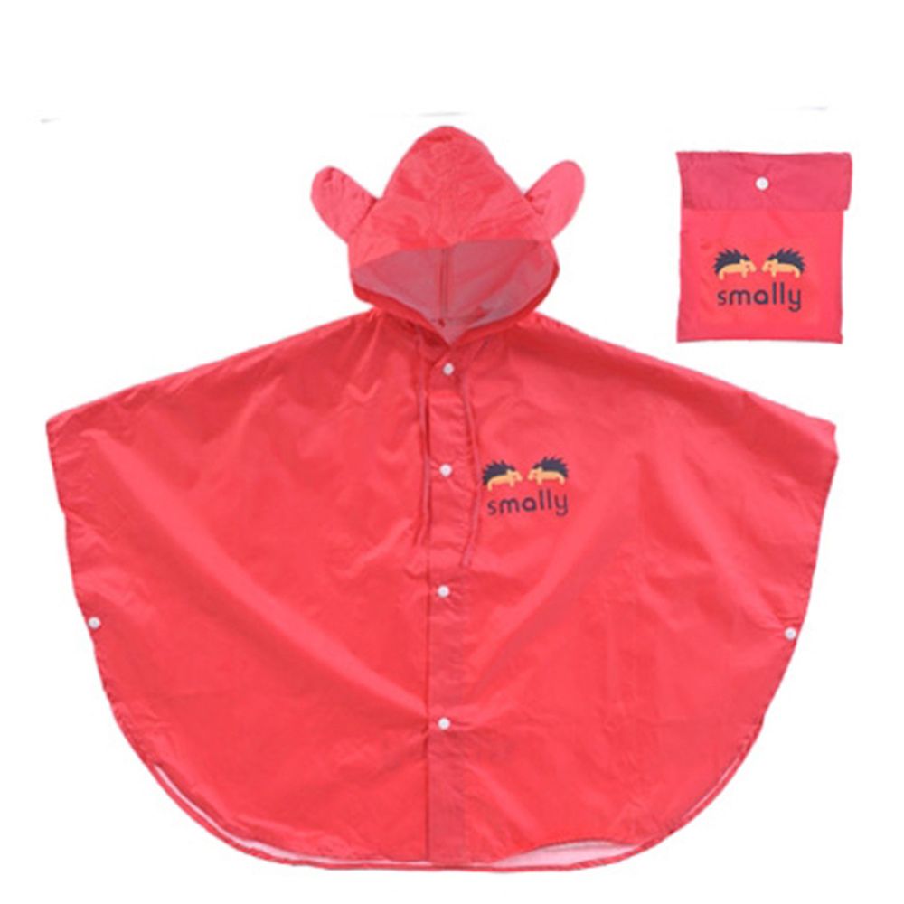 SMALLY - 兒童雨衣-雨披式-紅色