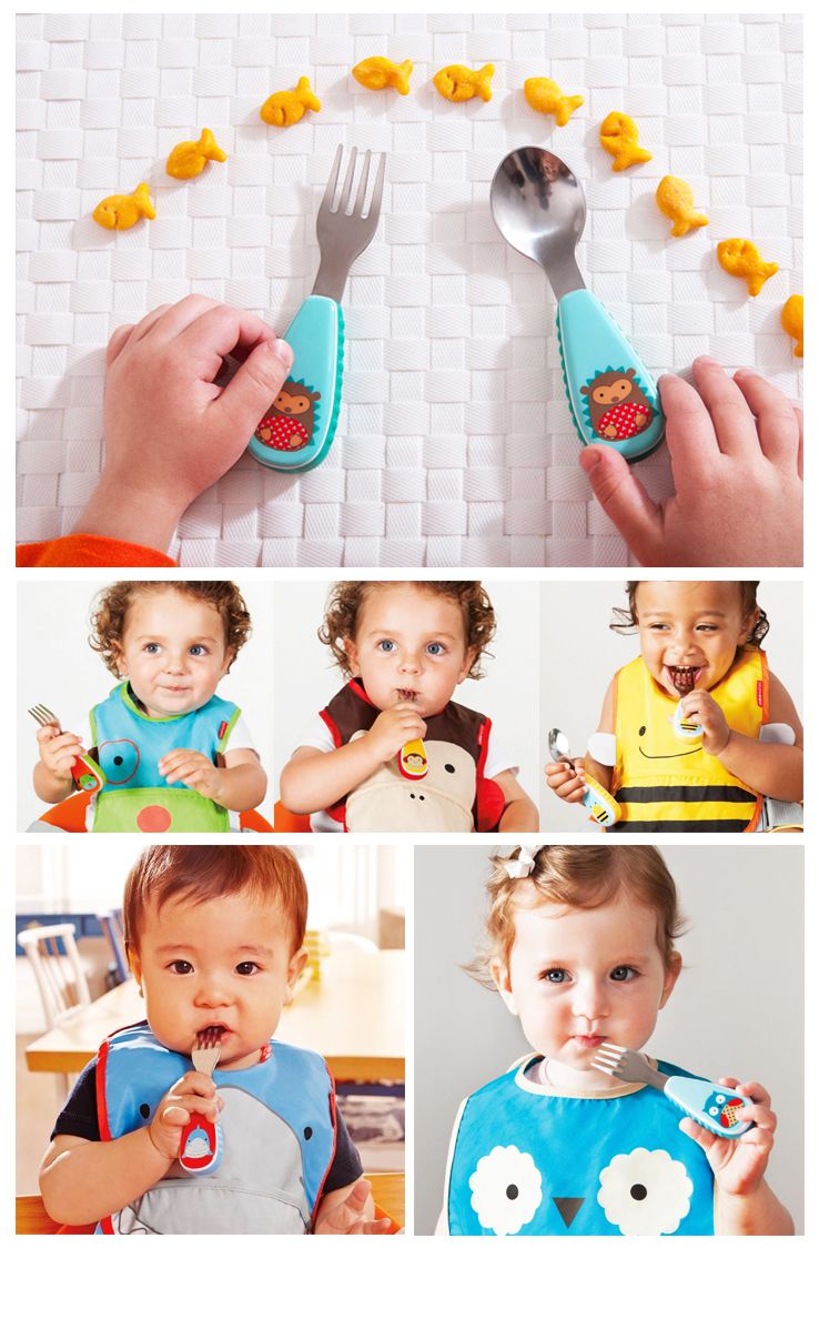 美國 SKIP*HOP - 餐具叉及匙-蝴蝶