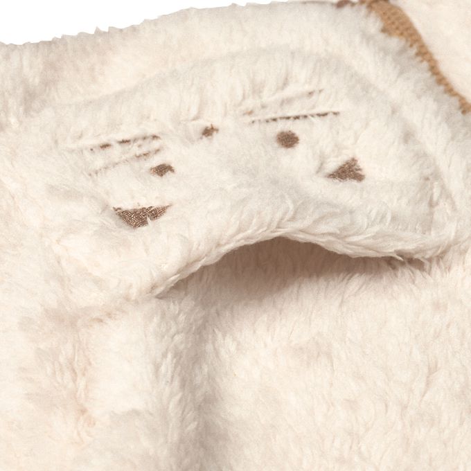 akachan honpo - 刷毛夾克-小貓口袋-象牙白色