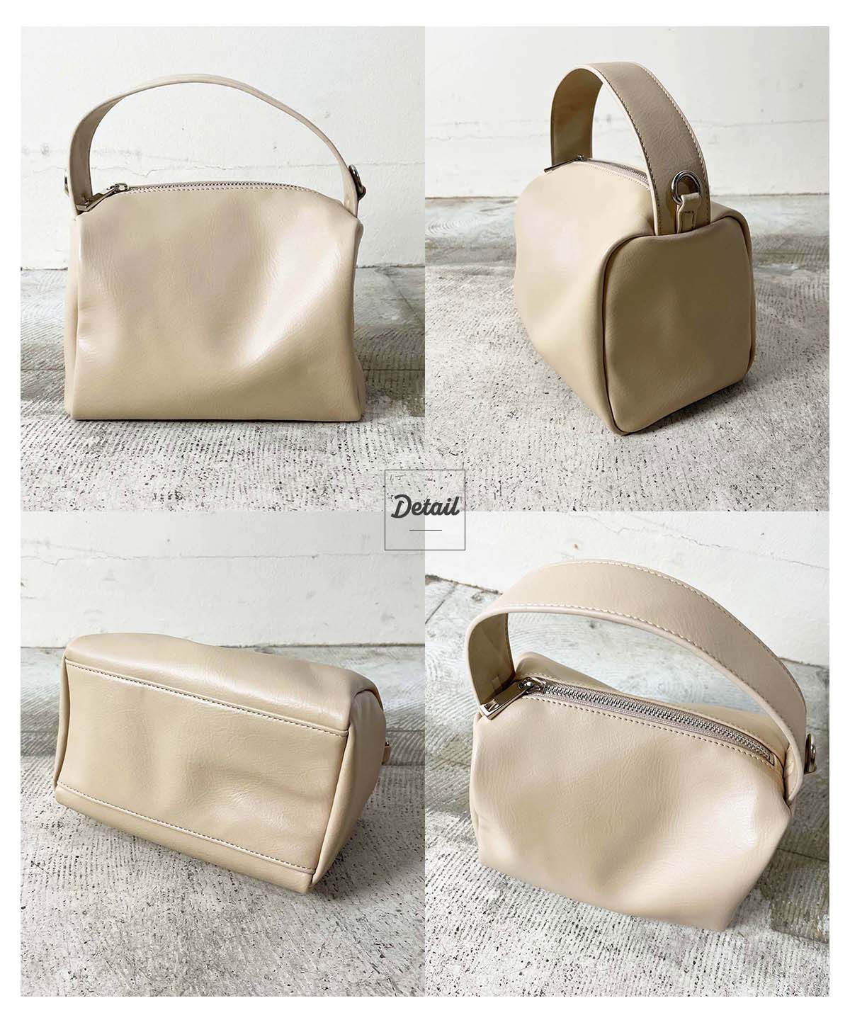 日本服飾代購 - 2way小方胖胖手提包/側背包-黑 (13x20x11cm)