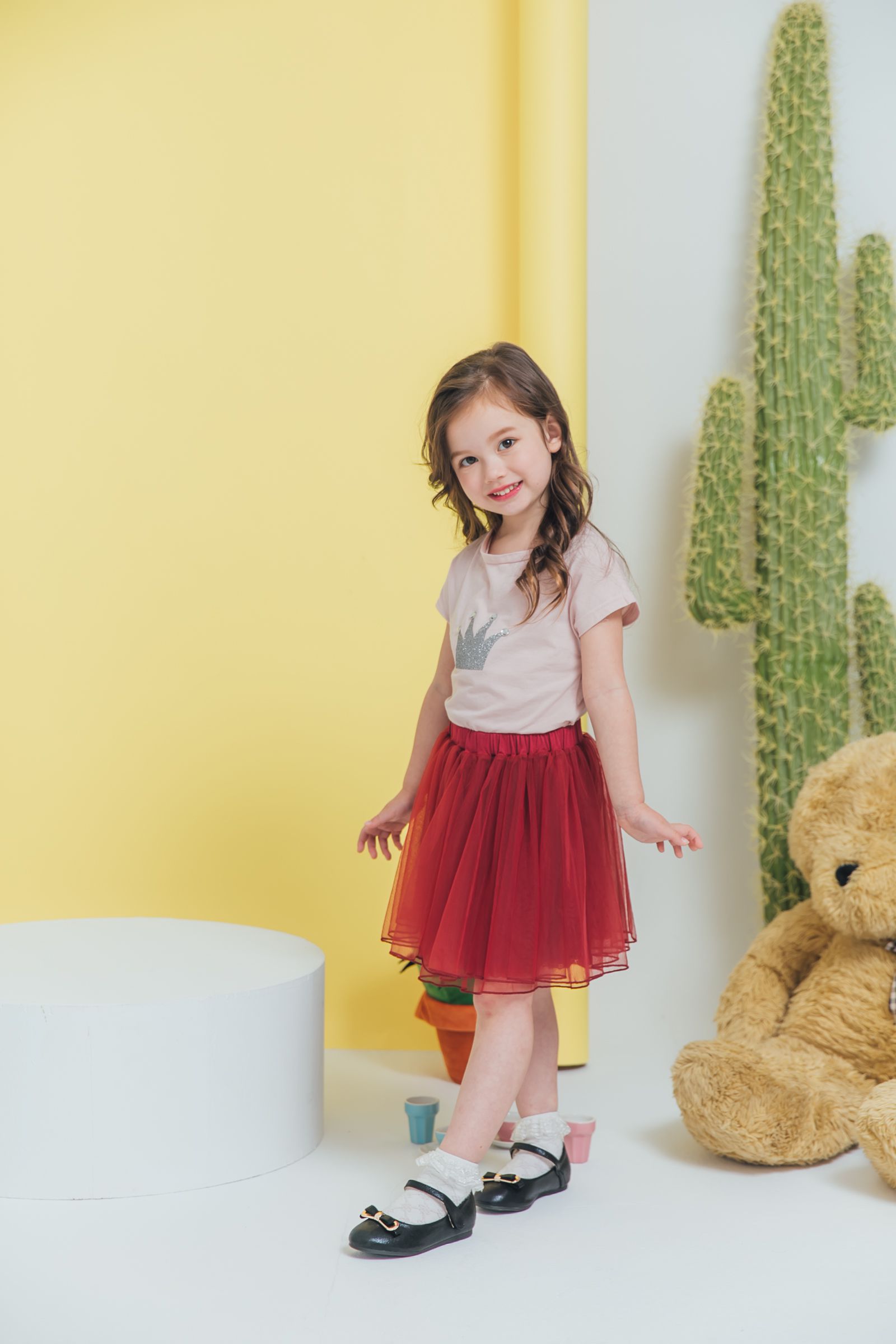 Peachy - 北鼻款*獨家訂製綿柔空氣紗裙-短裙款-性感酒紅