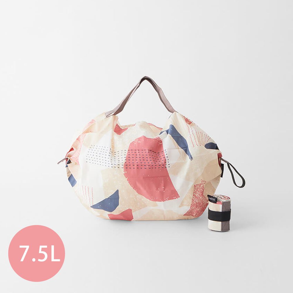 日本 MARNA - Shupatto 秒收摺疊購物袋-五週年限定升級款-浪漫幾何 (S(30x26cm))-耐重3kg / 7.5L