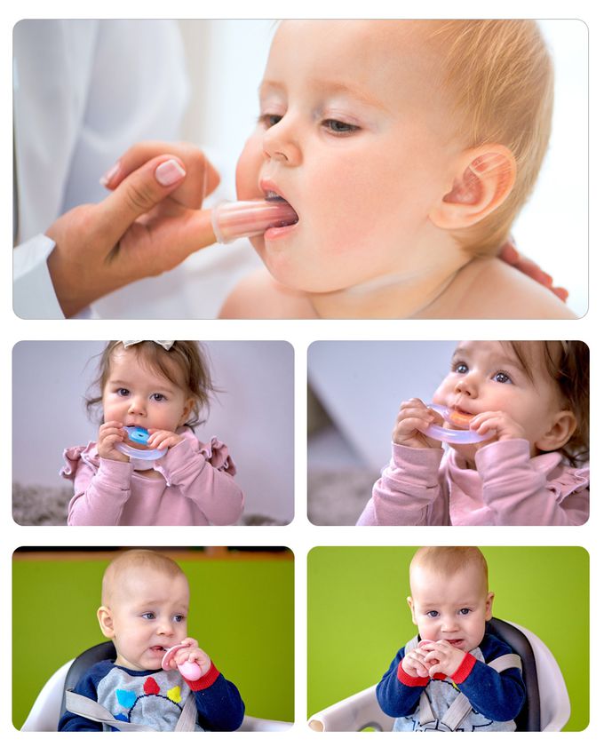 MARCUS＆MARCUS - 嬰幼兒潔牙乳牙刷全套6件組-紅獅子