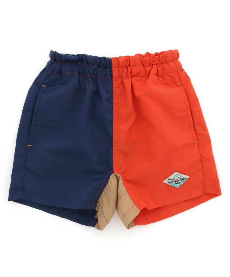 日本 BREEZE - 水陸二用百搭logo裝飾短褲-寶石綠