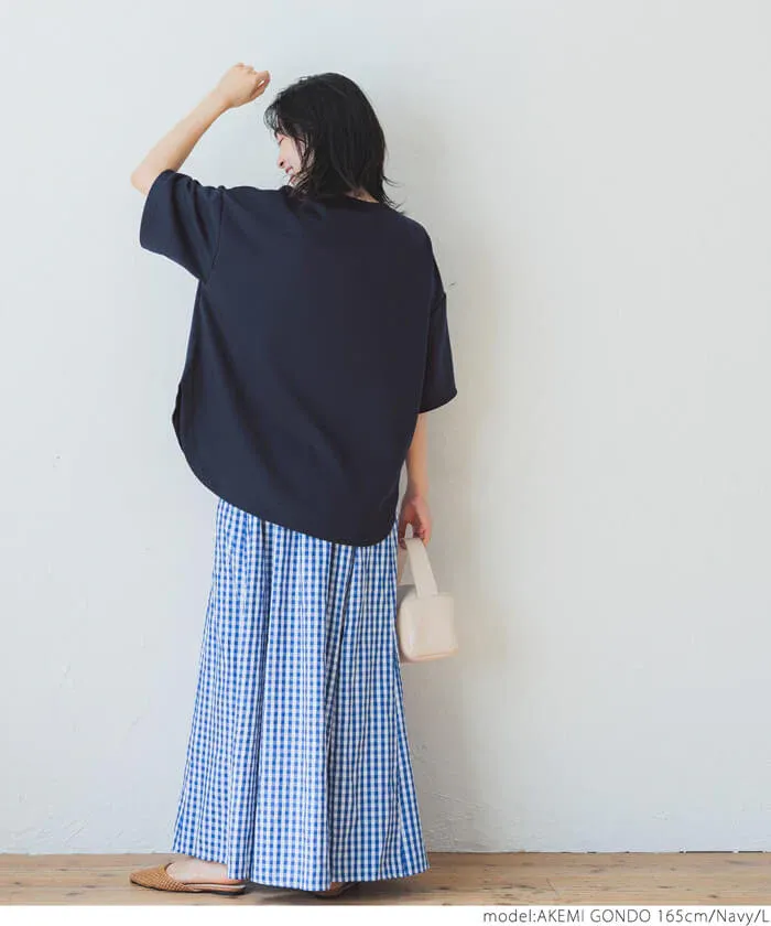 日本 COCA - 新感覺系列 輕盈落肩寬袖上衣-灰藍