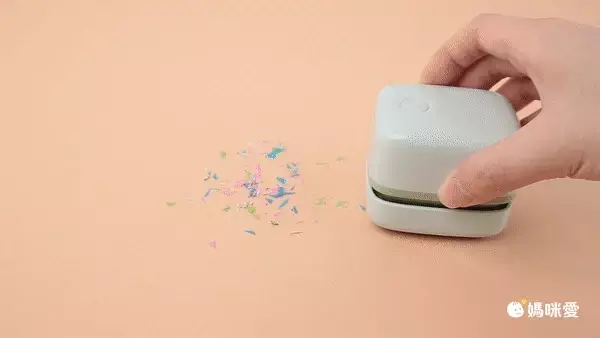 日本文具 SONIC - 電動桌面迷你吸塵器(紙屑/橡皮擦屑)-文青方型-深藍 (6×5.7×7cm)