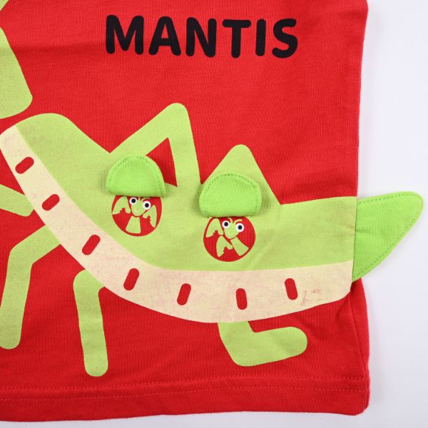 日本 Baby Room - 立體翻翻樂短袖上衣-開心螳螂-黃