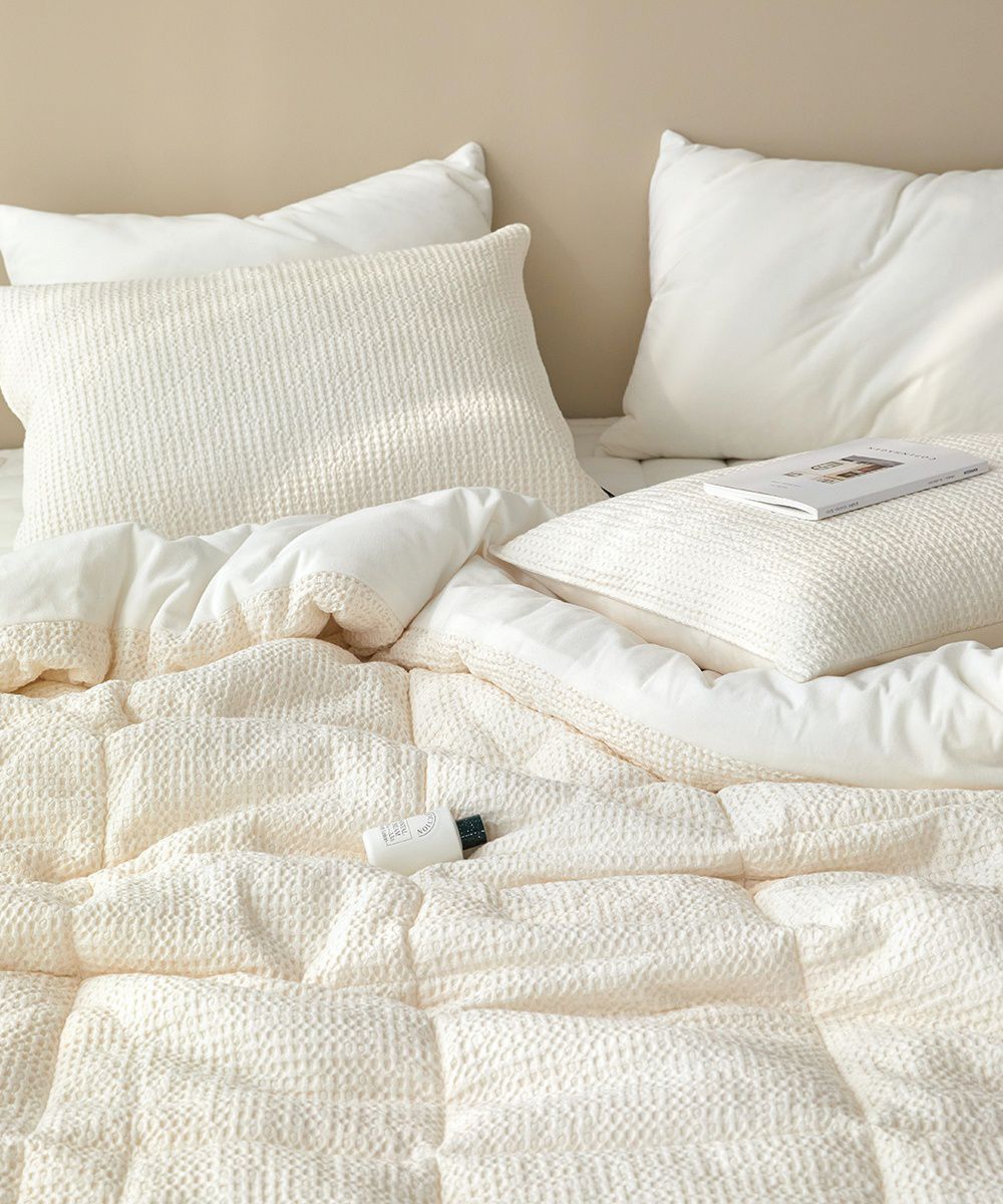 韓國 Maatila - 可水洗天絲莫代爾鬆餅棉被-優格