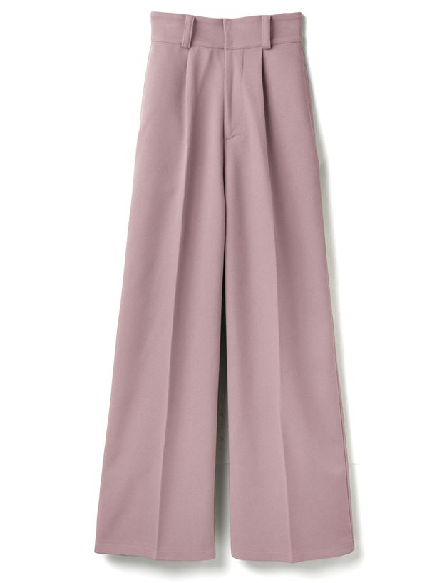 日本 GRL - 美腿修長打褶西裝褲/寬褲-簡約白