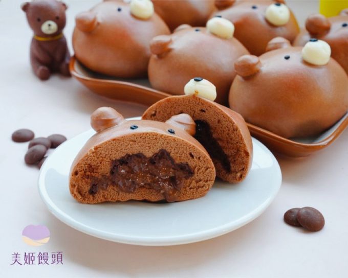美姬饅頭 - 大熊造型牛奶巧克力熔岩包