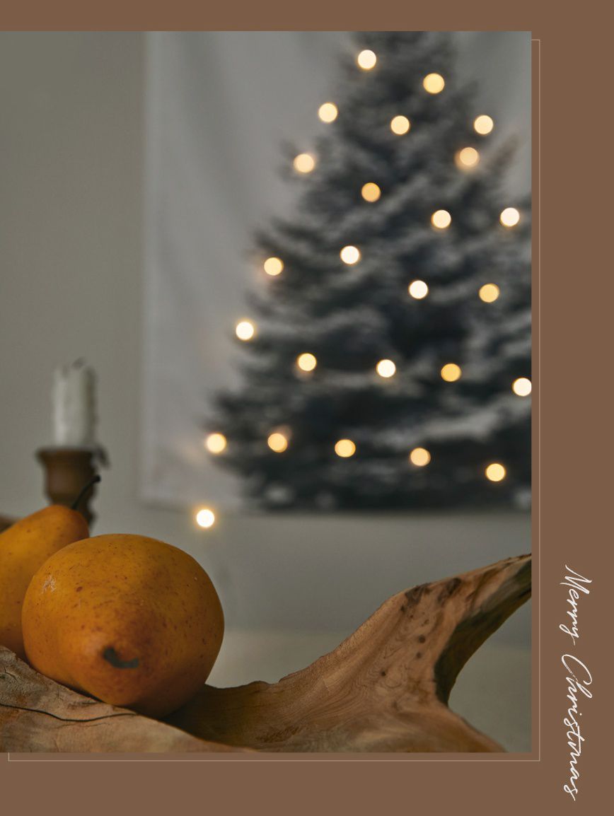 韓國 Bebe Deco - DIY聖誕樹/聖誕壁飾燈(布)-雪景聖誕樹 (67X100cm)