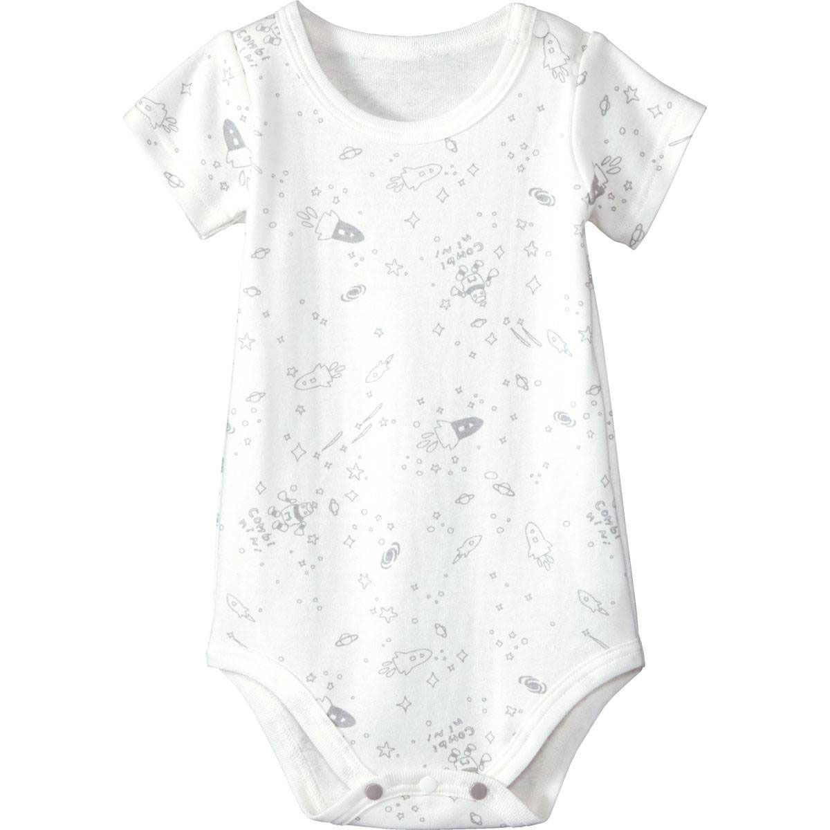 日本 Combi - mini系列-純棉短袖包屁衣-宇宙