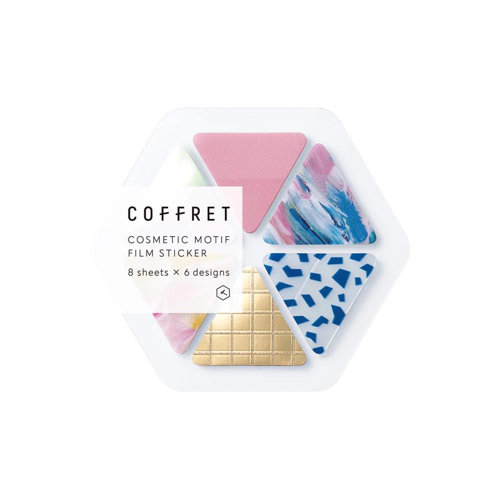 日本HITOTOKI - Coffret彩妝盤 裝飾貼紙-三角形-粉金