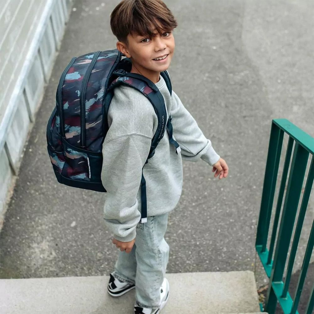 Sport Junior 護脊書包 30L - 藍彩波畫 2.0