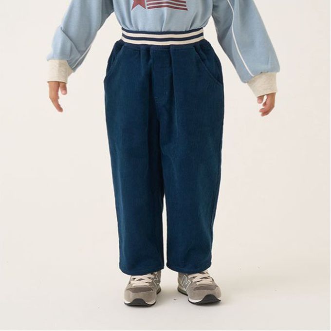 日本 b-ROOM - 休閒大口袋燈芯絨錐形長褲-奶茶