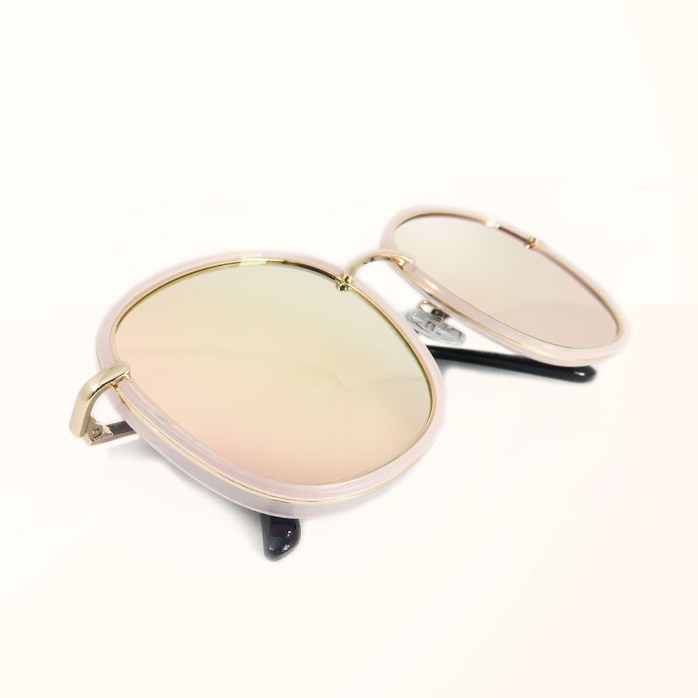 ALEGANT - 韓流微暈粉色水銀寶麗來偏光墨鏡│UV400太陽眼鏡