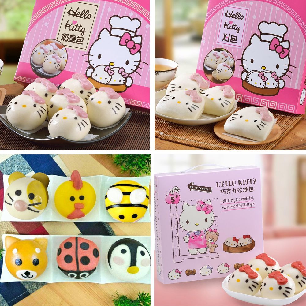艾酷奇 - Hello Kitty新手組-巧克力珍珠包1盒+奶皇包1盒+刈包1盒+新手嘗鮮組1盒-65g±5%