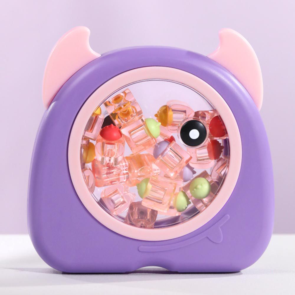 寶寶乳牙收藏盒-獨眼小惡魔-紫+粉 (14.5x15cm)