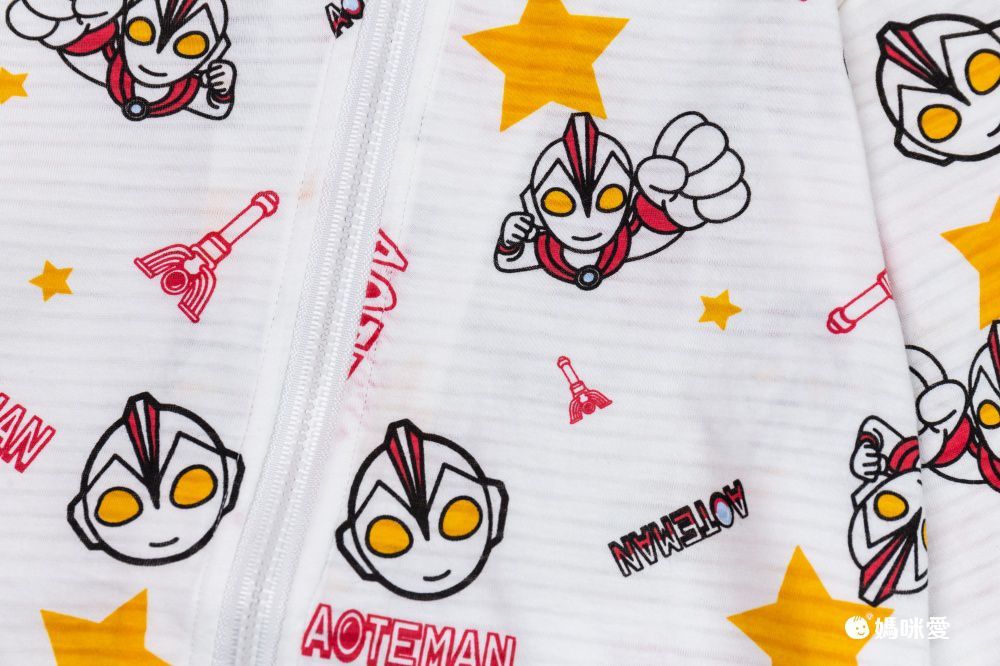 純棉連帽防曬外套-卡通人物-超人力霸王-白色