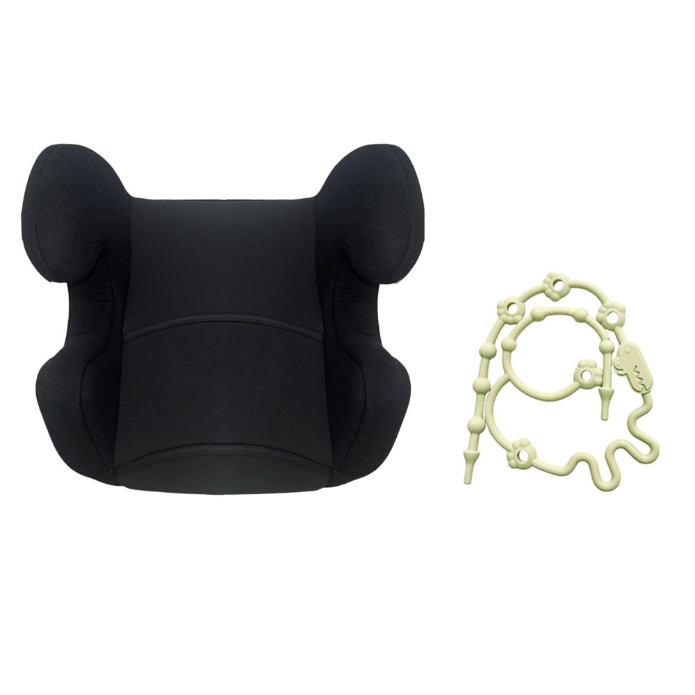 防掉落繩+汽車兒童增高墊-黑色