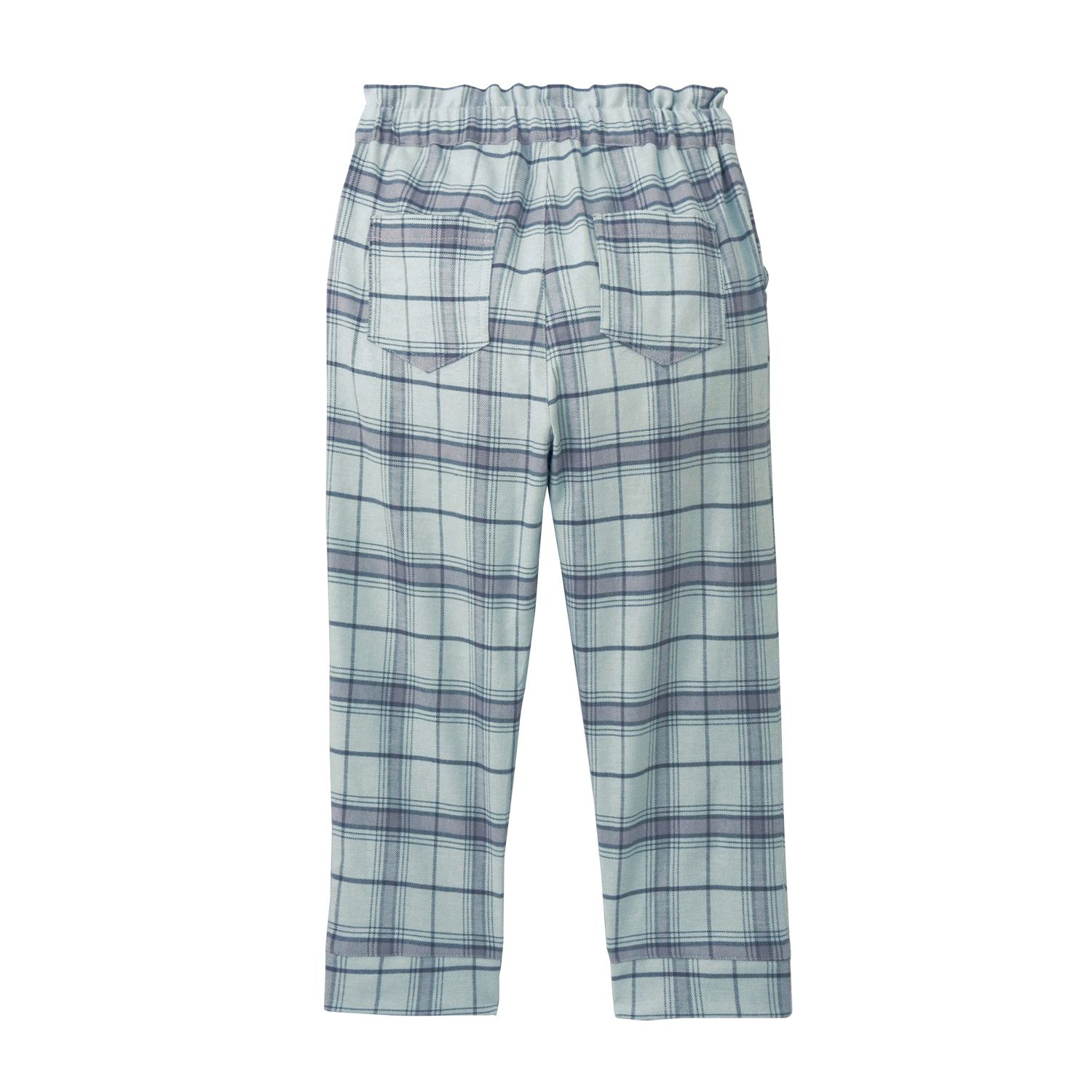 日本千趣會 - GITA 下擺蝴蝶結鬆緊舒適長褲-丹寧藍