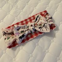 美國baby bling - 純手工極優雅細緻輕柔微彈性/毫無束縛感蝴蝶結髮帶/髮飾_印花雙面系列-宮廷花園