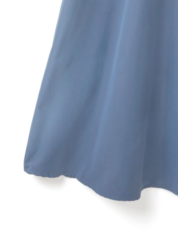 日本 GRL - 胸前抓皺澎澎袖方領短袖氣質洋裝-黑