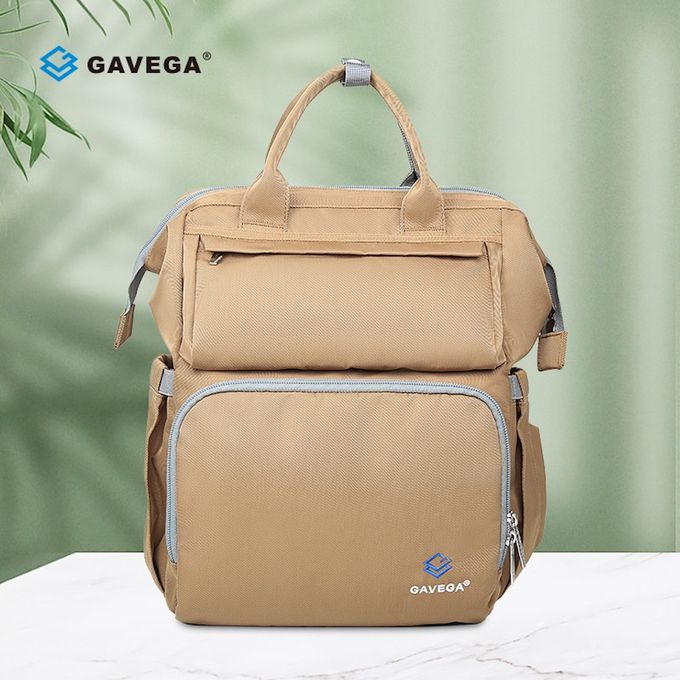 Heine 海恩 - 多功能後背包 媽咪包 媽媽後背包 中性後背包(GAVEGA WIN-54354)-卡其色