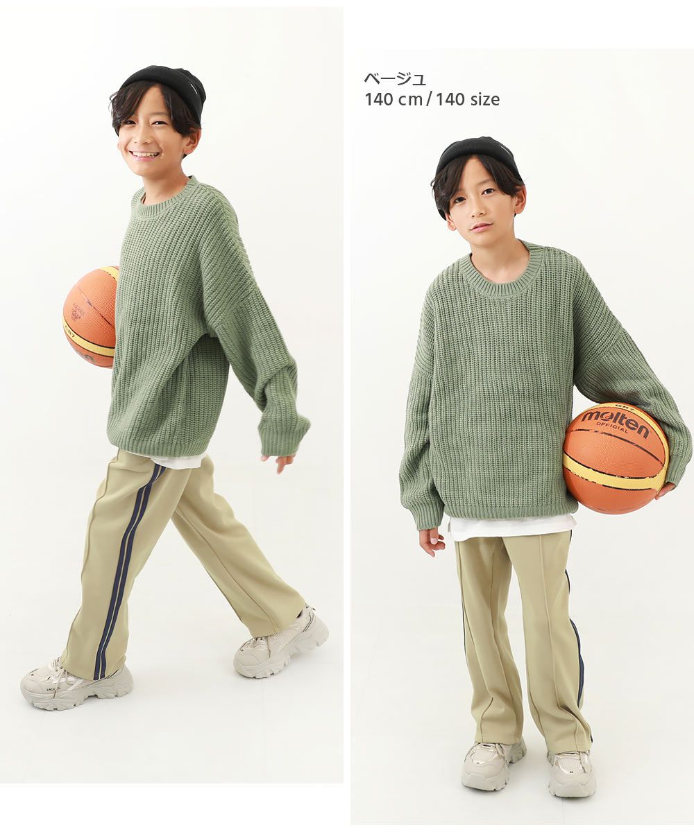 日本 devirock - 裏毛運動風側邊線條長褲-淺灰