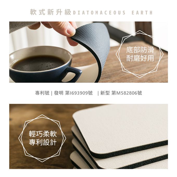 收納王妃 - 迪士尼 Disney 菱格系列【菱格維尼】珪藻土軟式吸水洗漱墊 吸水墊 杯墊24x8x0.5cm