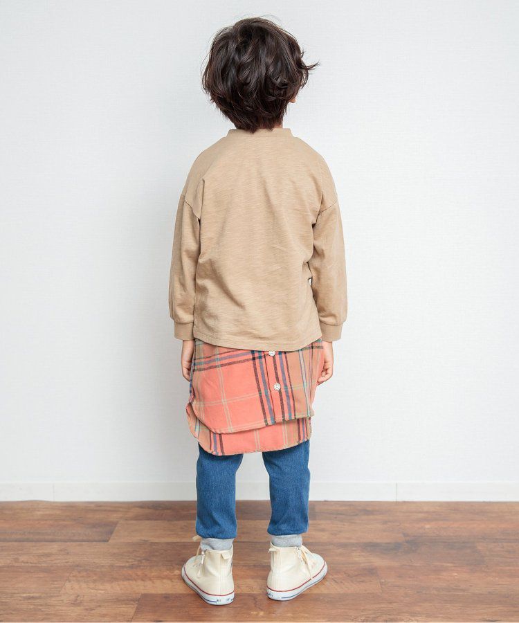 日本 BREEZE - 美式復古風長袖大學T-粉紅